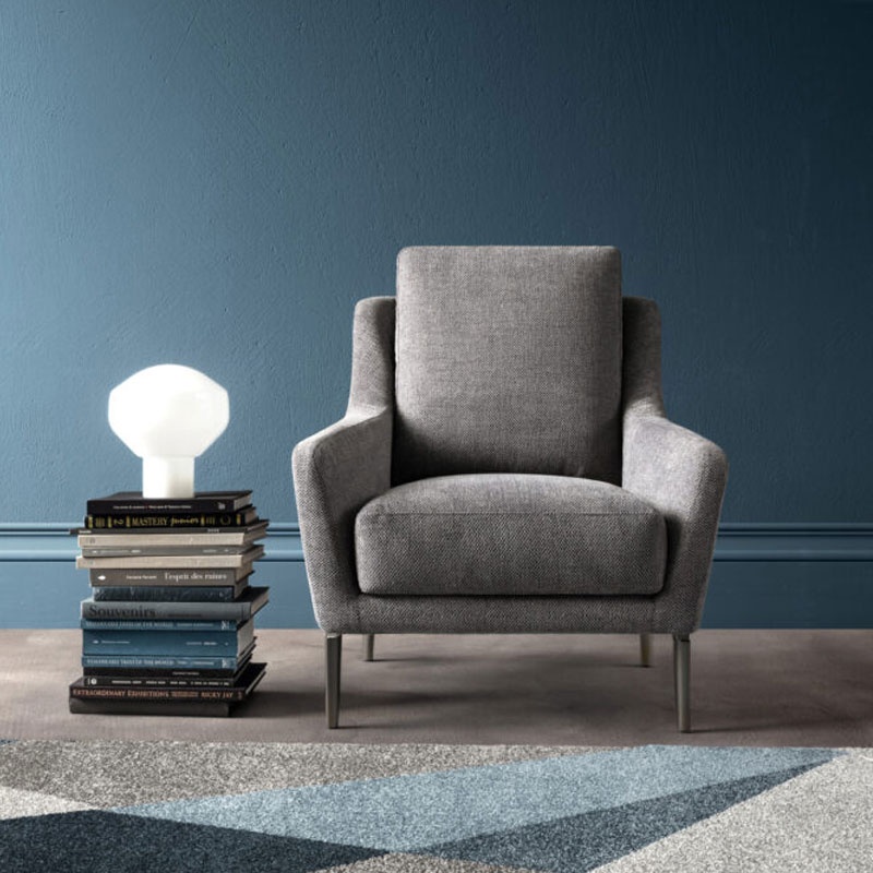 Upholstered Armchair with Armrests and High Backrest - Enie | ISA Project