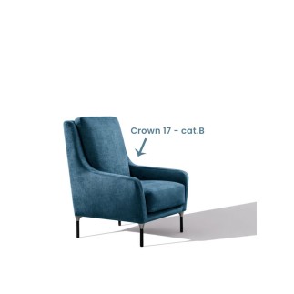 Upholstered Armchair with Armrests and High Backrest - Enie | ISA Project