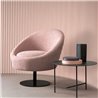 Round Swivel Armchair in Fabric - Bubble