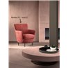 Comfortable Design Armchair with Backrest and Armrests - Moon