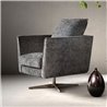 Design Swivel Armchair in Eco-Leather - Skim