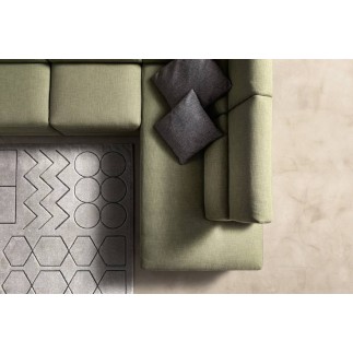 Corner Sofa with Pull Out Seat - Space Look N°2 | Samoa Divani