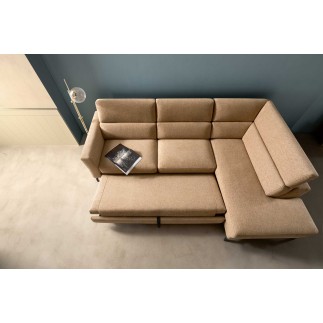 Sofa with Chaise Lounge and Extendible Seat - Space Spark