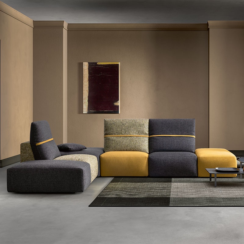 Modern Modular Sofa in Fabric - Deep Real | Samoa Divani