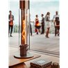 Steel and glass Lantern / Bioethanol fireplace - Spin