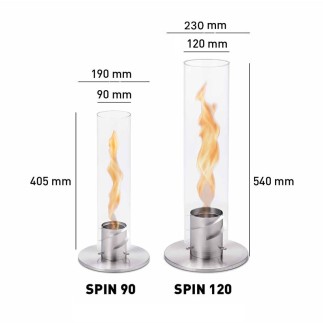 Steel and glass Lantern / Bioethanol fireplace - Spin | ISA