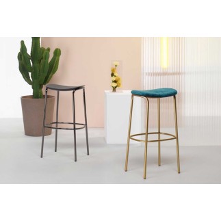 High Upholstered Velvet Stool - Trick Pop | Scab