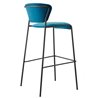 Upholstered Stool with Backrest for Kitchen Island - Lisa