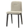 Chair with Wooden Legs Upholstered in Velvet - Alice Natural Pop