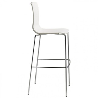 High Kitchen Stool with Backrest - Alice | Scab