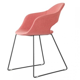 Sled Chair Upholstered in Fabric - Lady B Pop | SCab