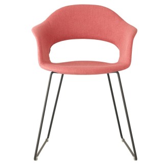 Sled Chair Upholstered in Fabric - Lady B Pop | SCab