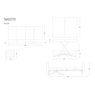 Liftable Table and Convertible into Bed - Tavoletto | ISA Project