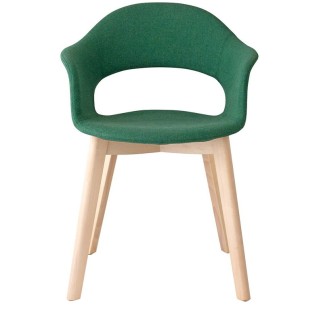 Fabric Upholstered Wooden Chair - Natural Lady B Pop | Scab