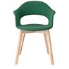 Fabric Upholstered Wooden Chair - Natural Lady B Pop