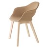 Fabric Upholstered Wooden Chair - Natural Lady B Pop