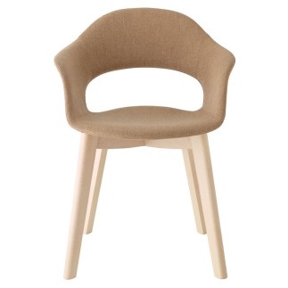 Fabric Upholstered Wooden Chair - Natural Lady B Pop | Scab