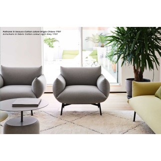 Padded Fabric Armchair - Area | Midj