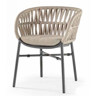 Stackable Outdoor Armchair in Rope - Tahiti | Grattoni