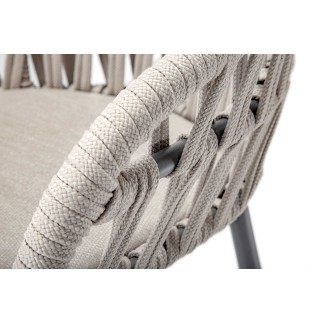 Stackable Outdoor Armchair in Rope - Tahiti | Grattoni