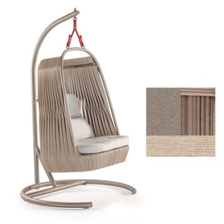 Outdoor Swing in Wicker Rope - Wind | Grattoni