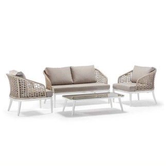 Outdoor Living Room in Aluminum and Rope - Kos | Grattoni