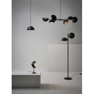 Suspended light in Black Metal - Charlotte | ISA Project