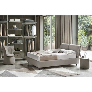 Double Storage Bed in fabric - Andromeda | Rosini