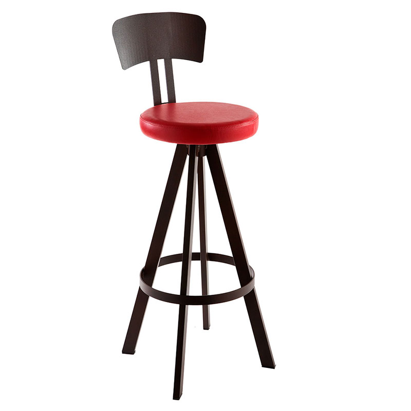 Padded stool with backrest - West | ISA Project