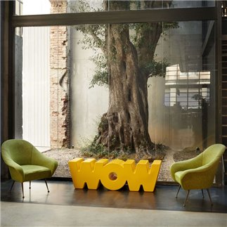 Panca da Esterno con Scritta - Wow | IsaProject