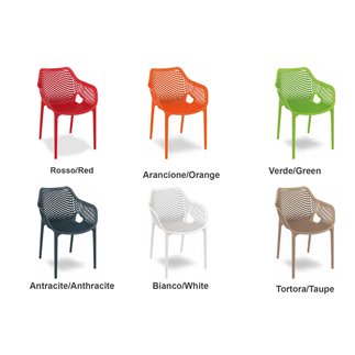 Outdoor Stackable Coloured Armchair - Sky | ISA Project