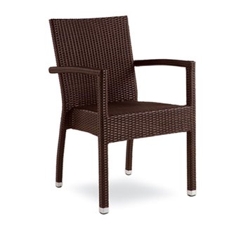 Outdoor Stackable Armchair in Rattan - Cortina | Contral