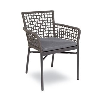 Outdoor Stackable Armchair in Rope - Megan Net | Contral