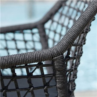 Outdoor Stackable armchair in Rope - Giselle Net | Contral