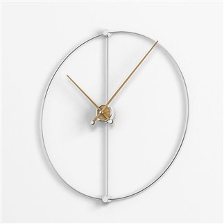 Wall Clock in Metal and Wood - Euclideo | IsaProject