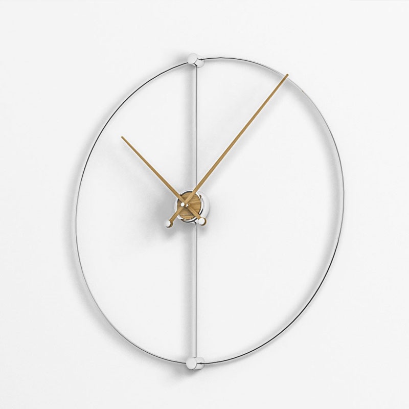 Wall Clock in Metal and Wood - Euclideo | IsaProject