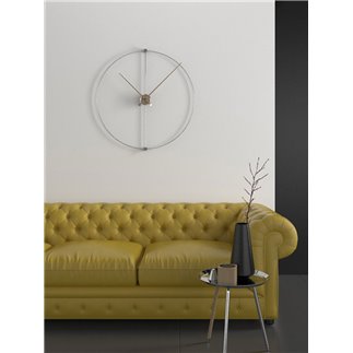 Wall Clock in Metal and Wood - Euclideo | IsaProject