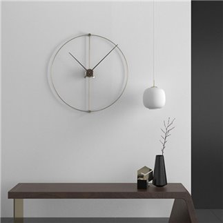 Wall Clock in Metal and Wood - Euclideo | IsaProject