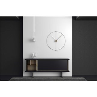 Wall Clock in Metal and Wood - Euclideo | IsaProject