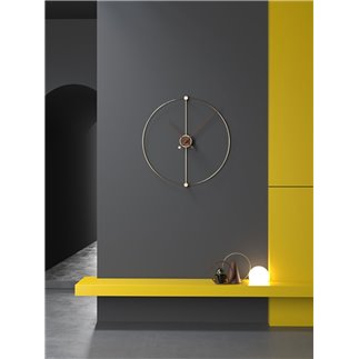 Wall Clock in Metal and Wood - Euclideo | IsaProject