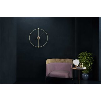 Wall Clock in Metal and Wood - Euclideo | IsaProject