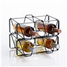 Modular steel wine bottle holder