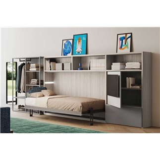 Transformable Space-Saving Wall with Bed - Sorrento