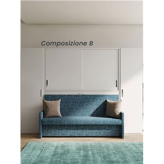 Transformable Space-Saving Wall with Bed - Sorrento | IsaProject