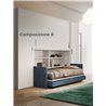 Transformable Space-Saving Wall with Bed