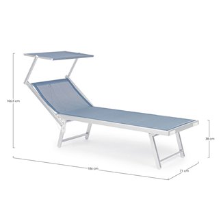 Sun Lounger aluminum structure - Miami | Bizzotto