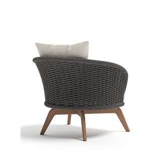 Wooden Armchair in Rope - Ludo | Atmosphera