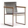 Outdoor Wooden Chair with Armrests - Pipe