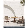 Outdoor Wooden Chair with Armrests - Pipe