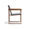 Outdoor Wooden Chair with Armrests - Pipe